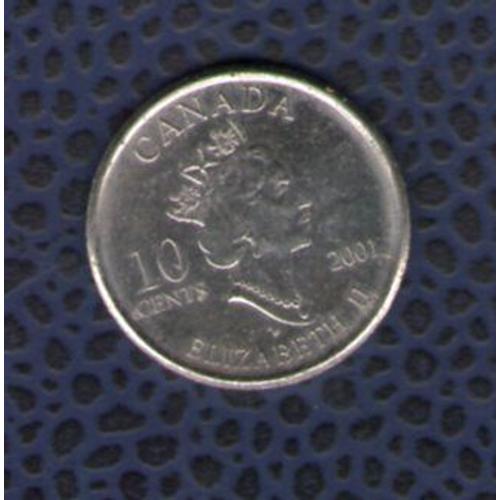 Canada 2001 Pice De Monnaie Coin 10 Cents Anne Des Bnvoles Year Of Volunteers
