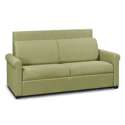 Canap 2- Belle Epoque Canapexpress Lattes 120cm Matelas Mmory 22cm Tte De Lit Intgre Tweed Vert Lime