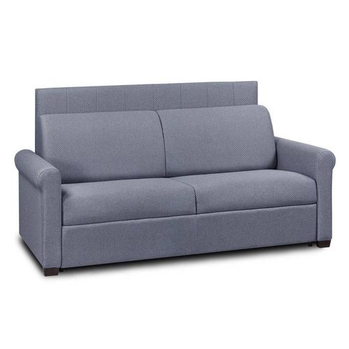 Canap 2- Belle Epoque Canapexpress Lattes 120cm Matelas Mmory 22cm Tte De Lit Intgre Velours Bleu Cobalt
