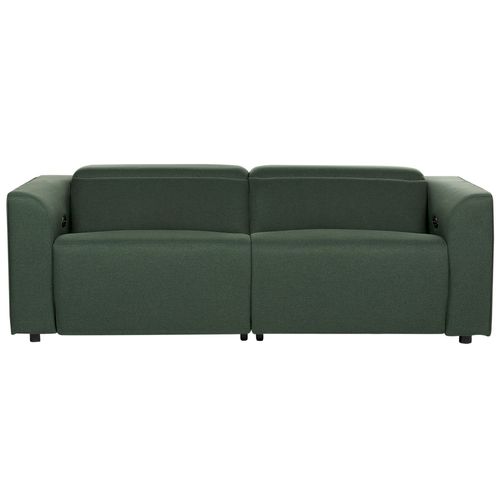 Canap 2 Places Inclinable lectrique Avec Port Usb En Tissu Vert Ulven