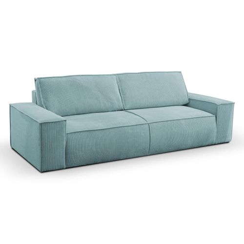 Canap 3 Places Convertible En Velours Ctel Bleu Clair Amelia De Pascal Morabito