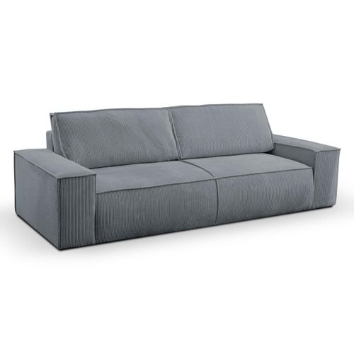 Canap 3 Places Convertible En Velours Ctel Gris Amelia De Pascal Morabito