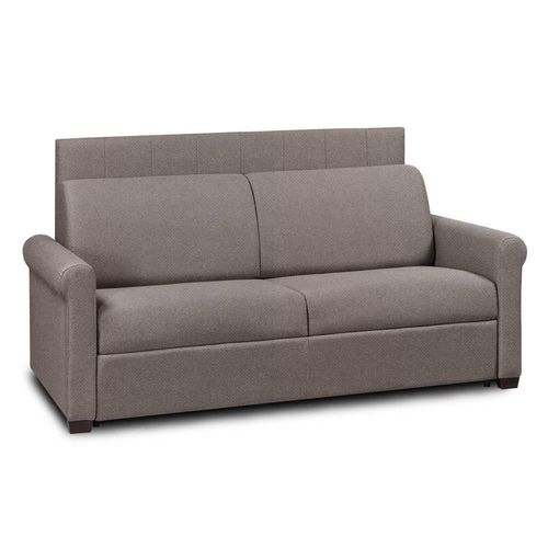 Canap Belle Epoque Canapexpress Lattes Matelas Mmory 22cm Tte De Lit Intgre Velours Marron Fonc