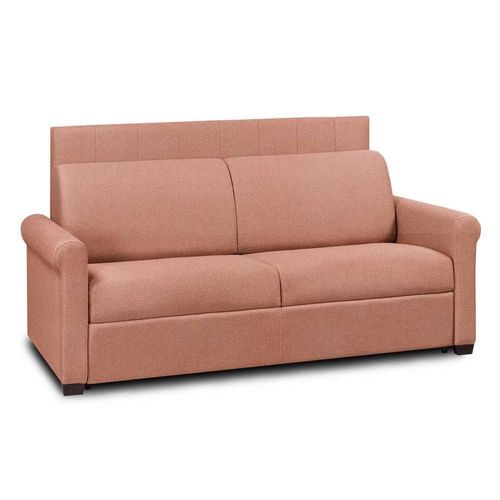 Canap Belle Epoque Canapexpress Lattes Matelas Mmory 22cm Tte De Lit Intgre Velours Orange