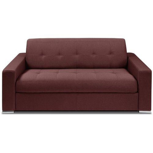 Canap Convertible 2-3 Places Mojito Matelas 16cm Systme Express Sommier Lattes 120cm Microfibre Bordeaux