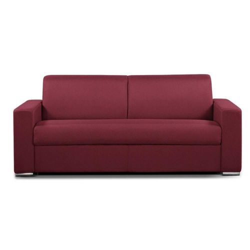 Canap Convertible 3 Places Select Matelas 16cm Sommier Lattes 140cm Polyurthane Rouge