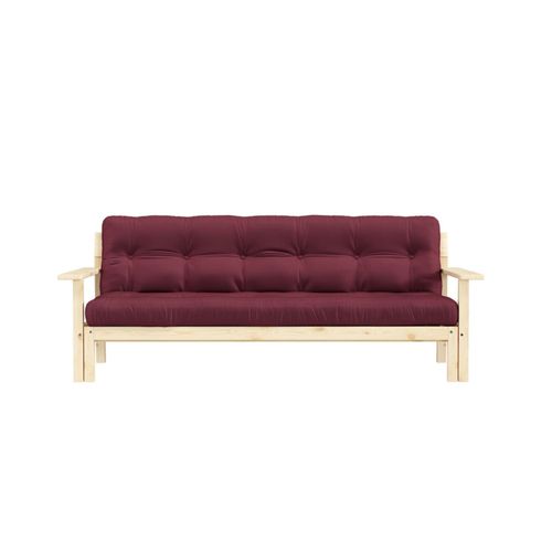 Canap Convertible En Pin Massif Avec Futon Bordeaux 2 Places