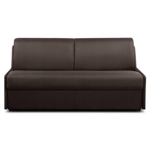 Canap Convertible France Matelas 16cm Systme Express Sommier Lattes 140cm Microfibre Marron