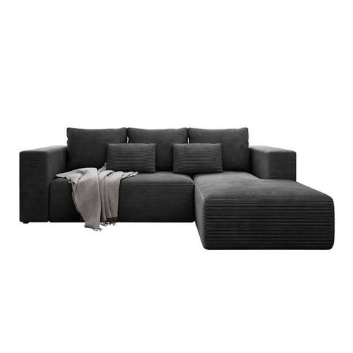 Canap D'angle Arvada 116, Gris, Fonction De Couchage, 255x161x91cm