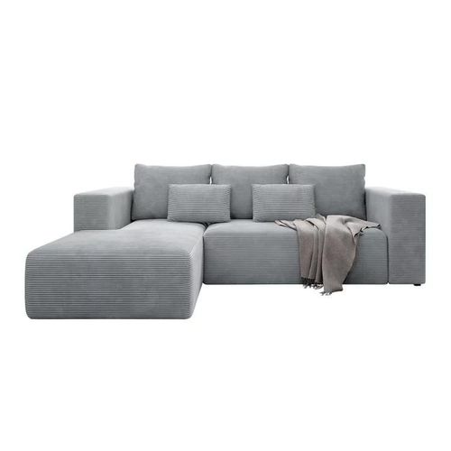 Canap D'angle Arvada 116, Gris, Fonction De Couchage, 255x161x91cm