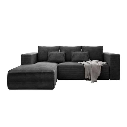 Canap D'angle Arvada 116, Gris, Fonction De Couchage, 255x161x91cm