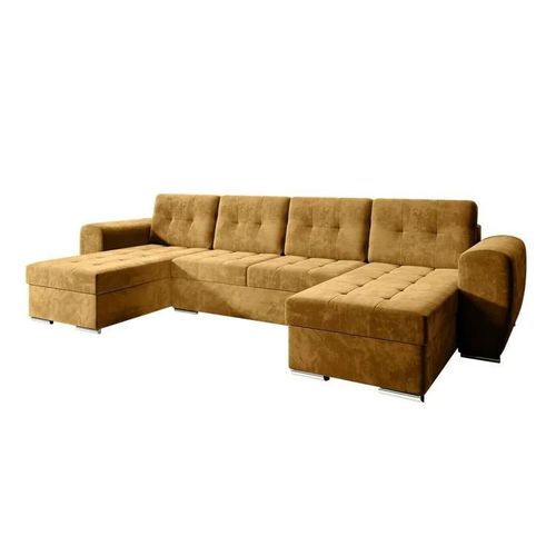Canap D'angle Arvada 117, Jaune, Fonction De Couchage, 326x157x97cm