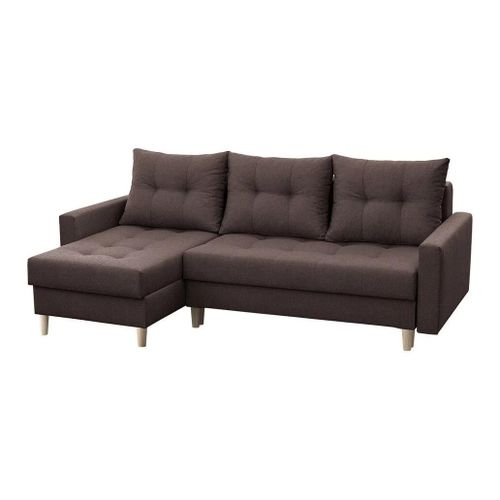 Canap D'angle Boulder 100, Marron, Fonction De Couchage, 222x140x90cm