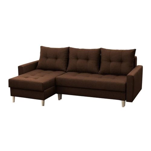 Canap D'angle Boulder 100, Marron, Fonction De Couchage, 222x140x90cm