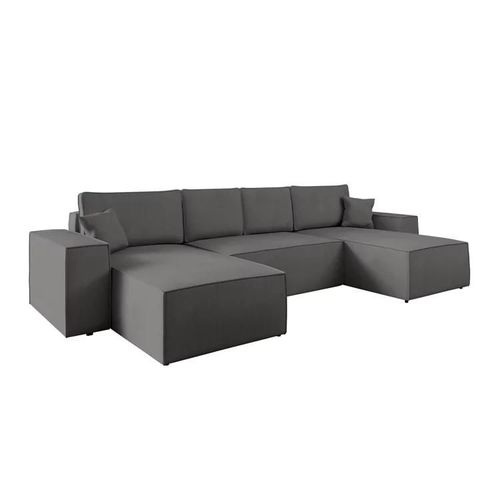 Canap D'angle Clovis 109, Gris, Fonction De Couchage, 370x181x94cm