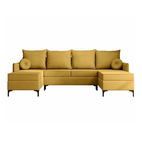 Canap D'angle Clovis 111, Jaune, Fonction De Couchage, 281x168x101cm