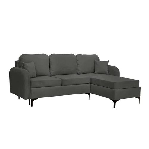 Canap D'angle Torlua 103, Gris, Fonction De Couchage, 225x172x96cm