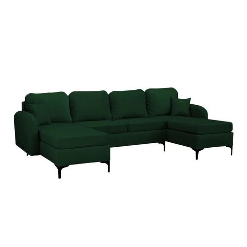 Canap D'angle Torlua 104, Vert, Fonction De Couchage, 293x172x96cm