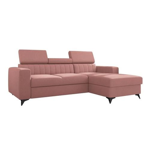 Canap D'angle Columbus 170, Rose, Fonction De Couchage, 236x172x82cm