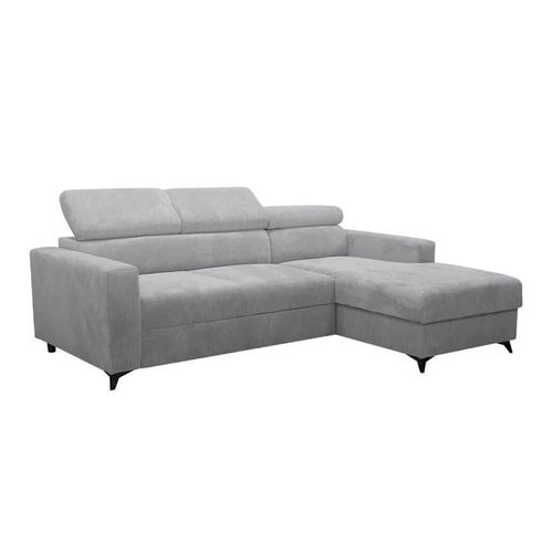 Canap D'angle Columbus 191, Gris, Fonction De Couchage, 236x172x82cm