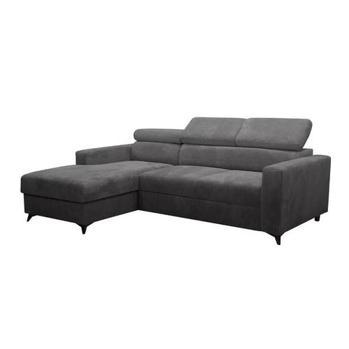 Canap D'angle Columbus 191, Gris, Fonction De Couchage, 236x172x82cm