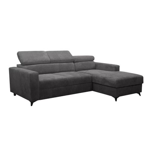 Canap D'angle Columbus 191, Gris, Fonction De Couchage, 236x172x82cm
