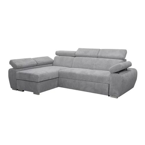 Canap D'angle Columbus 192, Gris, Fonction De Couchage, 255x170x85cm