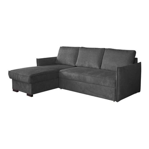 Canap D'angle Columbus 208, Gris, Fonction De Couchage, 220x160x90cm