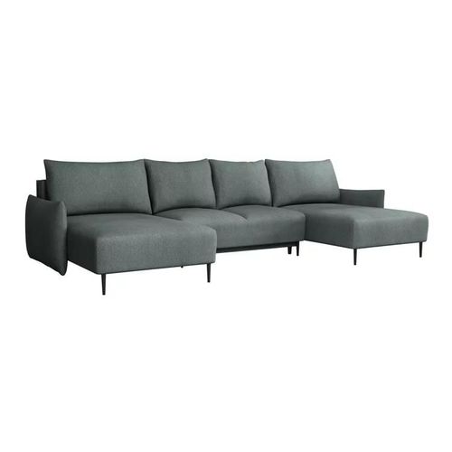 Canap D'angle Columbus 223, Gris, Fonction De Couchage, 328x160x88cm