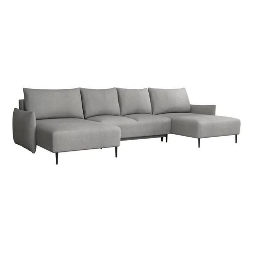 Canap D'angle Columbus 223, Gris, Fonction De Couchage, 328x160x88cm