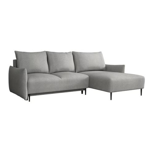 Canap D'angle Columbus 224, Gris, Fonction De Couchage, 240x160x88cm