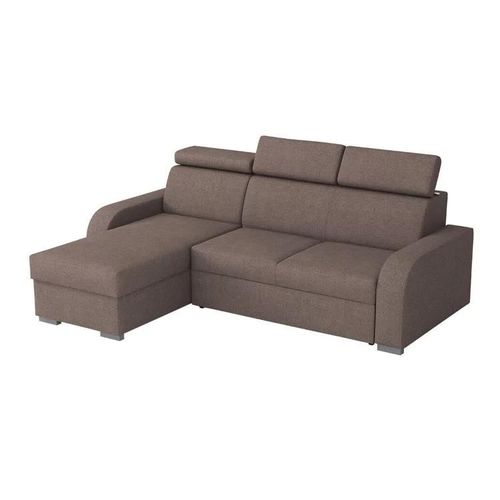 Canap D'angle Etrcala 100, Marron, Fonction De Couchage, 235x170x85cm