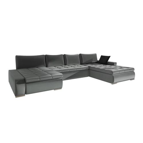 Canap D'angle Comfivo 106, Gris, Fonction De Couchage, 394x213x80cm
