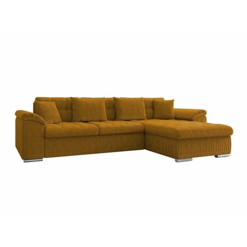 Canap D'angle Comfivo 107, Jaune, Fonction De Couchage, 280x160x76cm