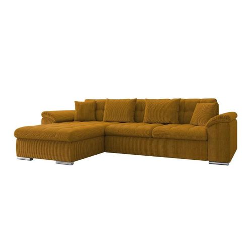 Canap D'angle Comfivo 107, Jaune, Fonction De Couchage, 280x160x76cm