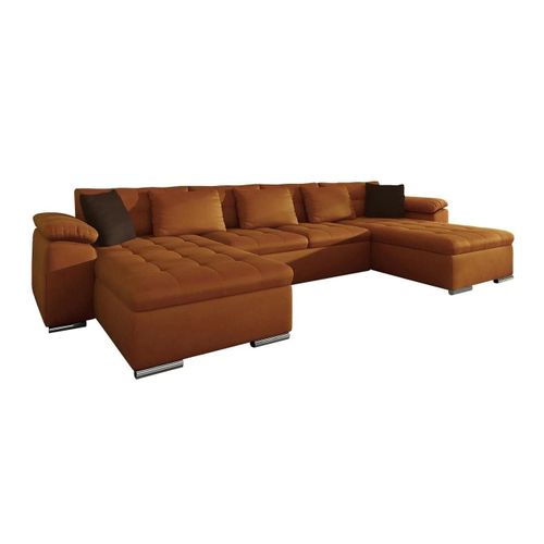 Canap D'angle Comfivo 111, Rouge, Fonction De Couchage, 375x155x76cm