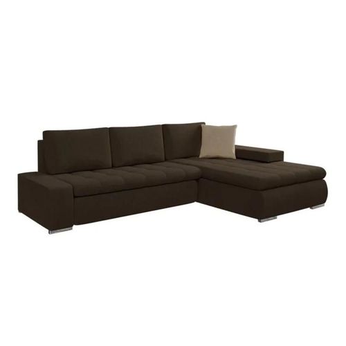 Canap D'angle Comfivo 112, Marron, Fonction De Couchage, 265x185x85cm