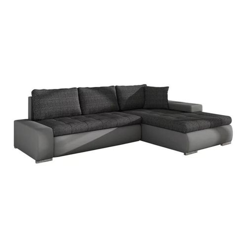 Canap D'angle Comfivo 112, Noir, Fonction De Couchage, 265x185x85cm