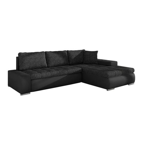 Canap D'angle Comfivo 112, Noir, Fonction De Couchage, 265x185x85cm