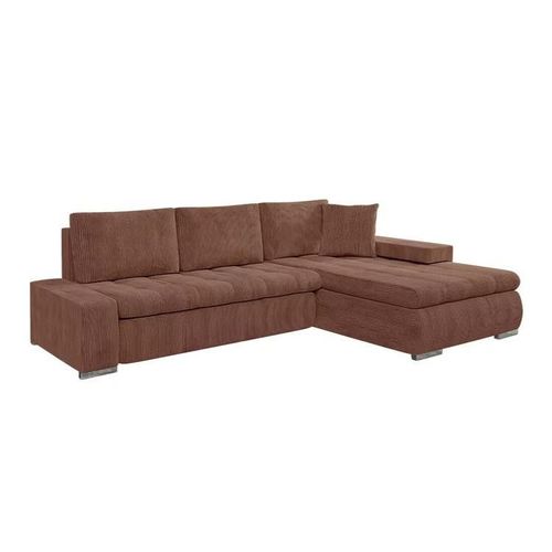 Canap D'angle Comfivo 112, Rose, Fonction De Couchage, 265x185x85cm