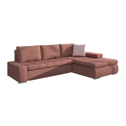 Canap D'angle Comfivo 112, Rose, Fonction De Couchage, 265x185x85cm