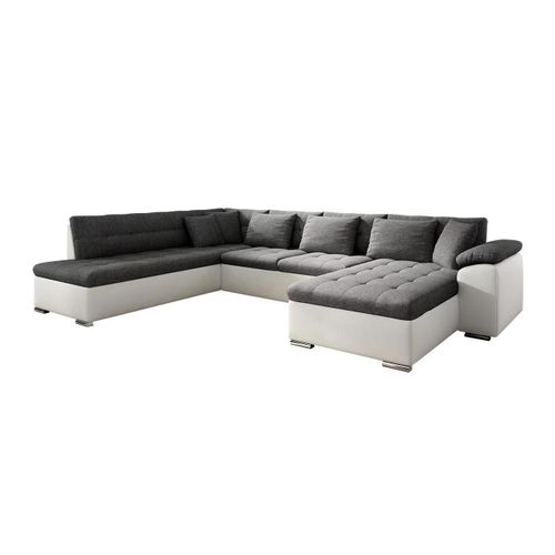 Canap D'angle Comfivo 114, Gris, Fonction De Couchage, 348x205x76cm