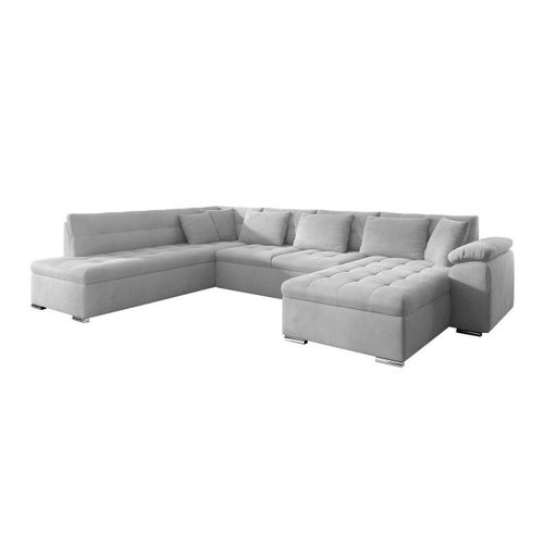 Canap D'angle Comfivo 114, Gris, Fonction De Couchage, 348x205x76cm
