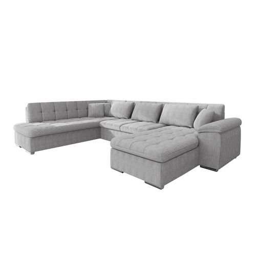 Canap D'angle Comfivo 114, Gris, Fonction De Couchage, 348x205x76cm