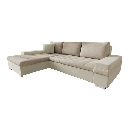 Canap D'angle Comfivo 121, Gris, Fonction De Couchage, 274x182x83cm