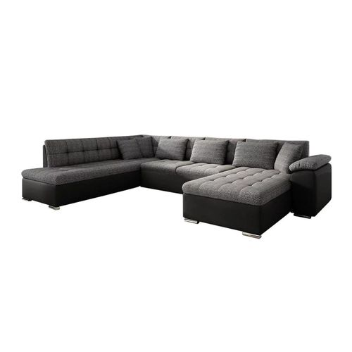 Canap D'angle Comfivo 128, Gris, Fonction De Couchage, 348x205x76cm