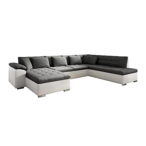 Canap D'angle Comfivo 128, Gris, Fonction De Couchage, 348x205x76cm