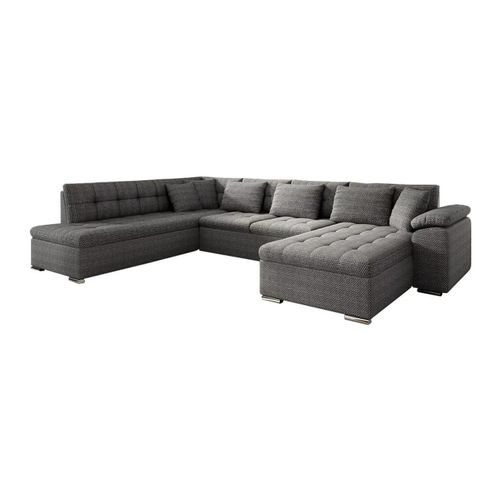 Canap D'angle Comfivo 128, Gris, Fonction De Couchage, 348x205x76cm