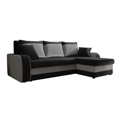 Canap D'angle Comfivo 135, Noir, Fonction De Couchage, 238x147x80cm