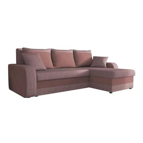 Canap D'angle Comfivo 135, Rose, Fonction De Couchage, 238x147x80cm